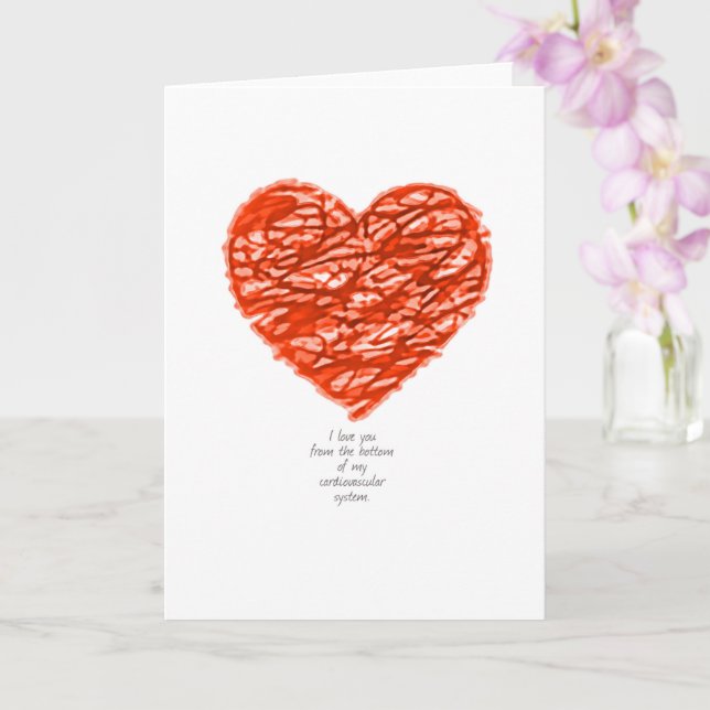 Liebe dich von unten in meinem Herz-Kreislauf-Syst Karte (Orchidee)