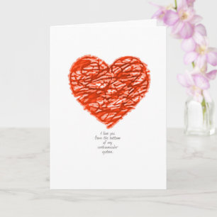 Liebe dich von unten in meinem Herz-Kreislauf-Syst Karte