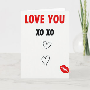 Liebe dich Xo Xo Kusskarte Karte