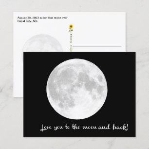 Liebe dich zum Mond und zurück. SD - Postkarte