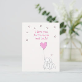 Liebe dich zum Mond und zurück! Valentinstag Postkarte