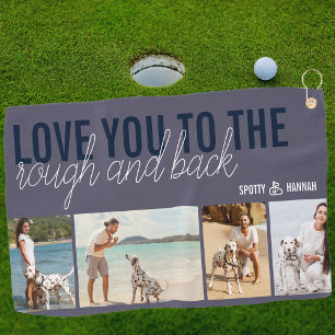 Liebe dich zum Rough und zurück 4 Foto Schieferbla Golfhandtuch