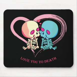Liebe dich zum Tod wegen Valentinstags. Mousepad