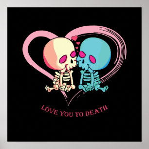 Liebe dich zum Tod wegen Valentinstags. Poster