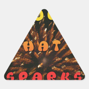 Liebe, die Abstrakte Kunstdesign drucken lässt Dreieckiger Aufkleber