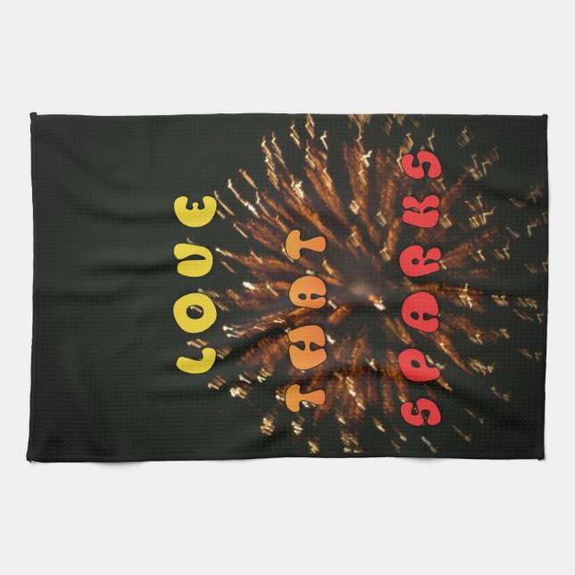 Liebe, die Abstrakte Kunstdesign drucken lässt Geschirrtuch (Horizontal)