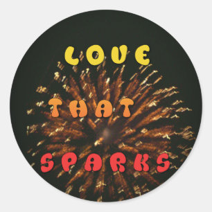 Liebe, die Abstrakte Kunstdesign drucken lässt Runder Aufkleber