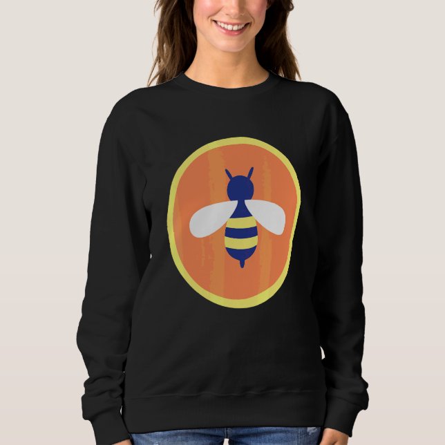 Liebe Die Bienen Hippies 70er Sweatshirt (Vorderseite)
