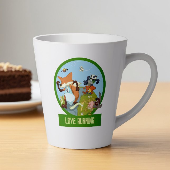 Liebe, die den Cartoon der Funny Woodland Animal R Milchtasse (Von Creator hochgeladen)