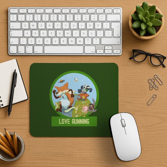 Liebe, die den Cartoon der Funny Woodland Animal R Mousepad (Von Creator hochgeladen)