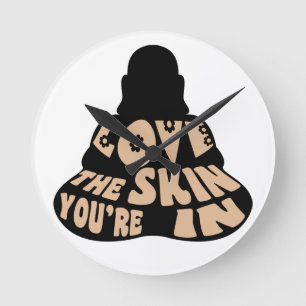 Liebe die Haut sind Sie herein Runde Wanduhr