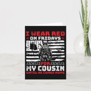 Liebe, die ich freitags für meinen Cousin rot trag Karte