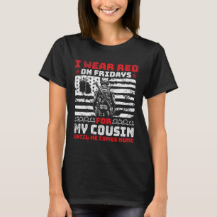 Liebe, die ich freitags für meinen Cousin rot trag T-Shirt