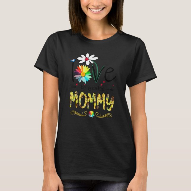 Liebe, die man Mama Butterfly Blume Mother nennen  T-Shirt (Vorderseite)