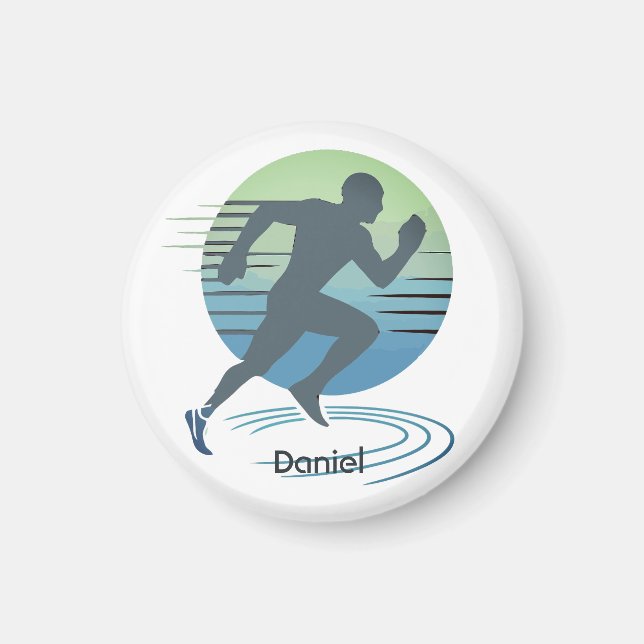 Liebe, die Marathon-Wettkampfsieger betreibt Magnet (Vorne)