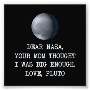 Liebe die NASA-Liebe Pluto Fotodruck
