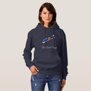 Liebe die Ostküsten-Herz-Neuschottland-Strickjack Hoodie