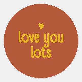 Liebe, die Sie aufklebern - Block & Stick Runder Aufkleber