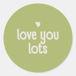 Liebe, die Sie aufklebern - Block & Stick Runder Aufkleber