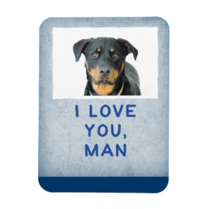 Liebe, die Sie bemannen, hellblauer Magnet