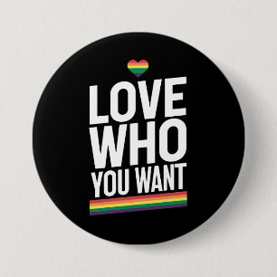 Liebe, die Sie Gewollt Rainbow Gay Pride Flag LGBT Button