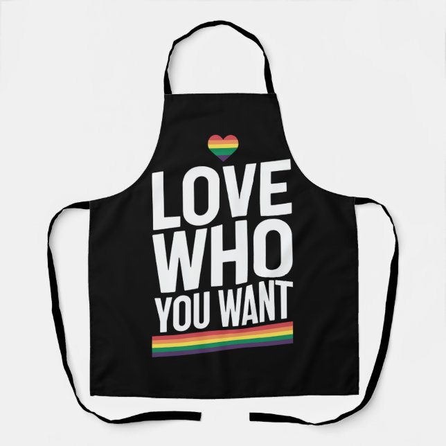 Liebe, die Sie Gewollt Rainbow Gay Pride Flag LGBT Schürze (Vorderseite)