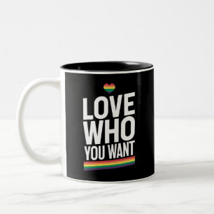 Liebe, die Sie Gewollt Rainbow Gay Pride Flag LGBT Zweifarbige Tasse
