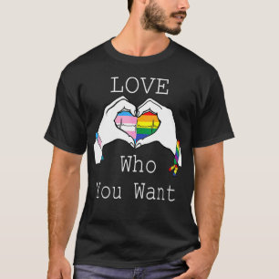 Liebe, die Sie Gewollt Rainbow Heart Lgbt Gay Lesb T-Shirt