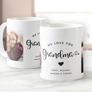 Liebe, die Sie GRANDMA betreut Custom Two Foto Kaffeetasse