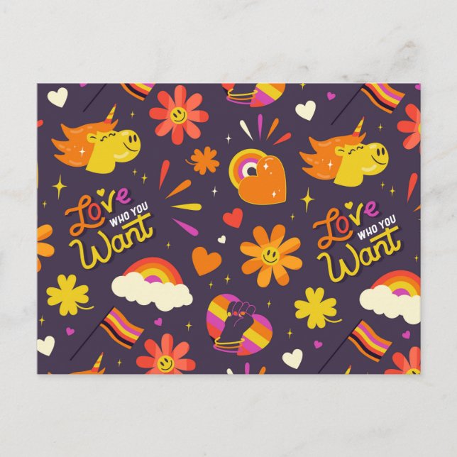 Liebe, die Sie LGBTQIA-Postkarte Gewollt haben Postkarte (Vorderseite)