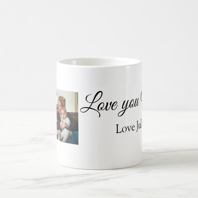 Liebe, die Sie Mütter täglich hinzufügen Fotoname  Kaffeetasse (Mittel)