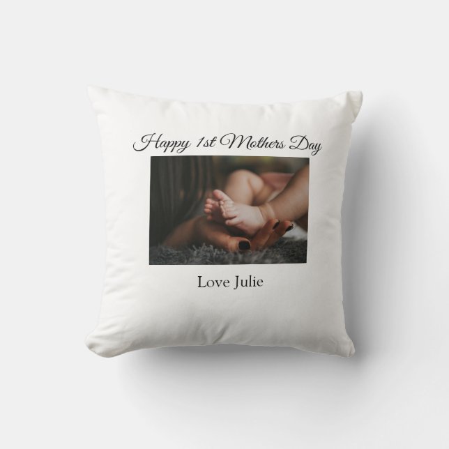 Liebe, die Sie Mütter täglich hinzufügen Fotoname  Kissen (Vorderseite)