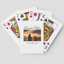 Liebe, die Sie Mütter täglich hinzufügen Fotoname  Spielkarten