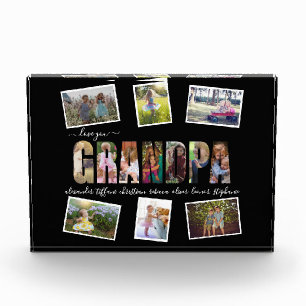 Liebe, die Sie Opa FotoCollage Letters Pic Block