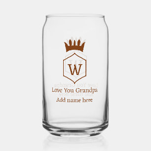 Liebe, die Sie Opa Kronen hinzufügen Namensdetails Dosenglas