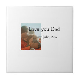 Liebe, die Sie Papa Tag hinzufügen Fotoname einfac Fliese