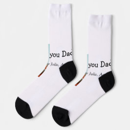 Liebe, die Sie Papa Tag hinzufügen Fotoname einfac Socken