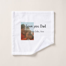 Liebe, die Sie Papa Tag hinzufügen Fotoname einfac Waschlappen