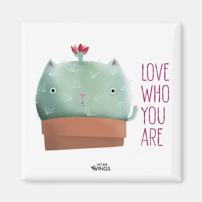 Liebe, die Sie sind Kakteen — Square Magnet (Vorne)