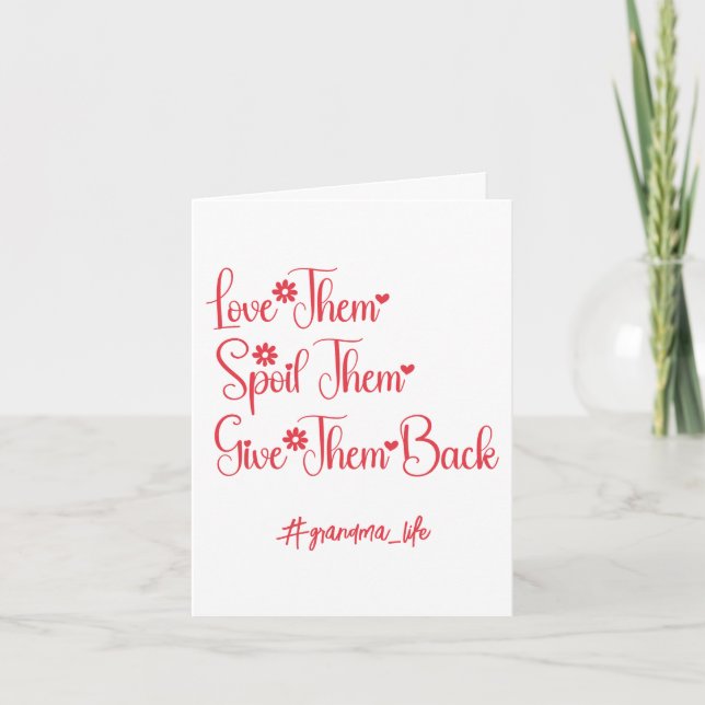 Liebe, die sie verwischt haben, geben ihnen Oma Fu Karte (Vorderseite)