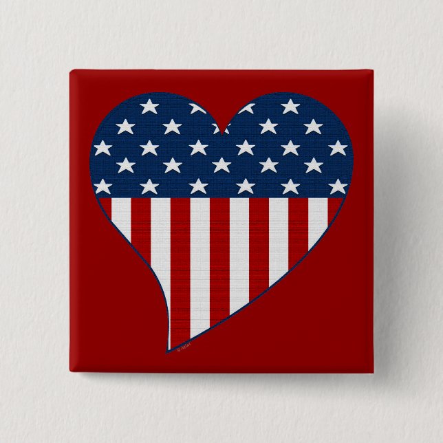 Liebe die USA Button (Vorderseite)