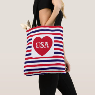 Liebe die USA Patriotisches Rot Weiß Blau Spaß Her