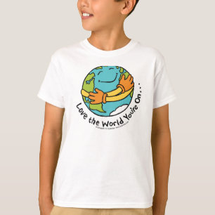 Liebe die Welt sind Sie eingeschaltet T-Shirt