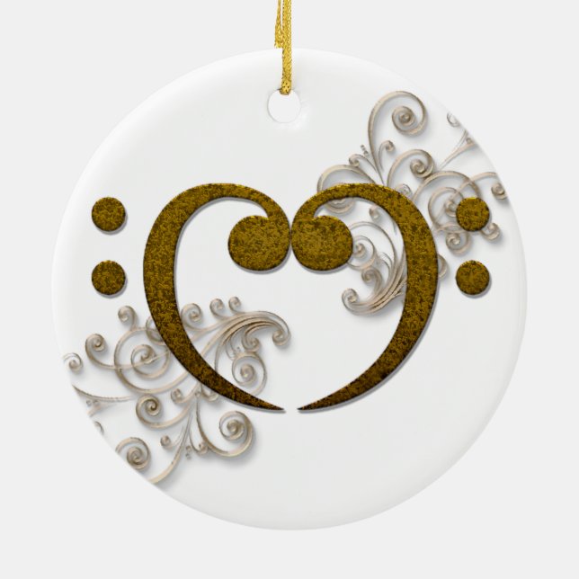 Liebe dieser Baß -, der ganz ungefähr der Baß sein Keramik Ornament (Hinten)