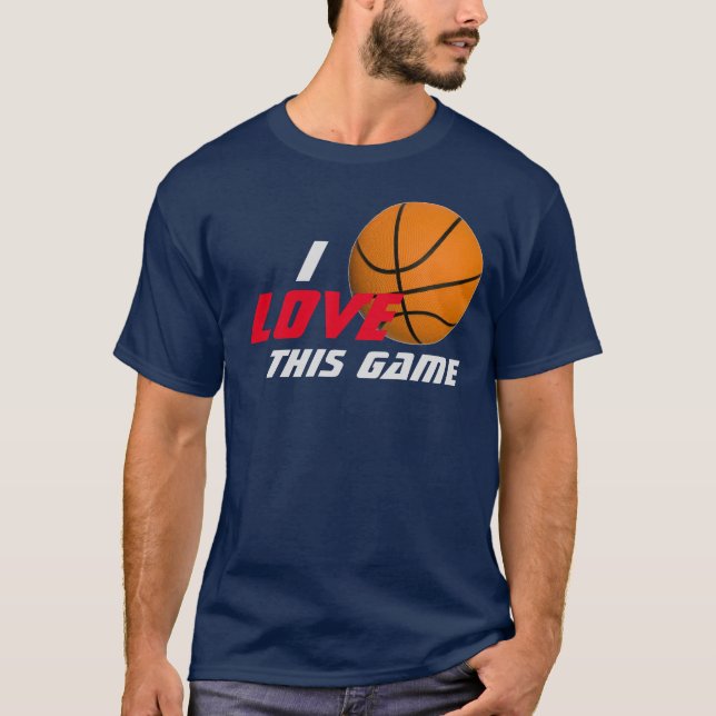 Liebe Dieses Spiel Basketball Pop Kunst T-Shirt (Vorderseite)
