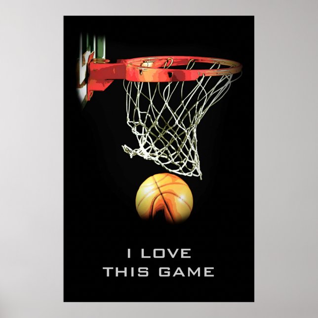 Liebe Dieses Spiel erreicht Basketball-Poster Poster (Vorne)