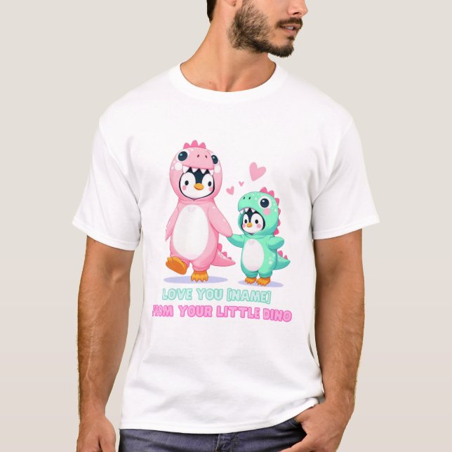 Liebe, Dino-Mama! Personalisierter T - Shirt" T-Shirt (Vorderseite)