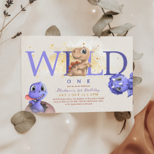 Liebe Dino Simple Funny Baby Boy Erster Geburtstag Einladung