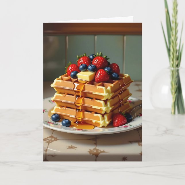 Liebe dir eine erfreuliche Menge | Waffelpuppe Karte (Vorderseite)