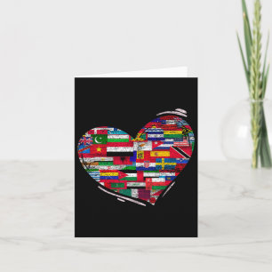 Liebe Diversity National Flags Herzlicher Tag der  Karte